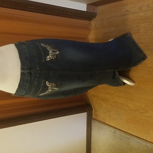 HIP JEANS MAXI BLUE JEAN SKIRT SIZE 11 - Picture 3 of 8